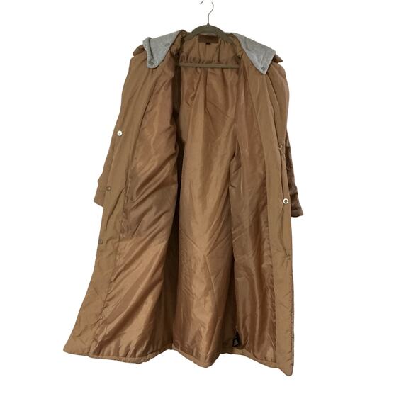 BLANKNYC Tan Oversized Quilted Longline Puffer Coat Snap Front Pockets XS - Picture 3 of 11